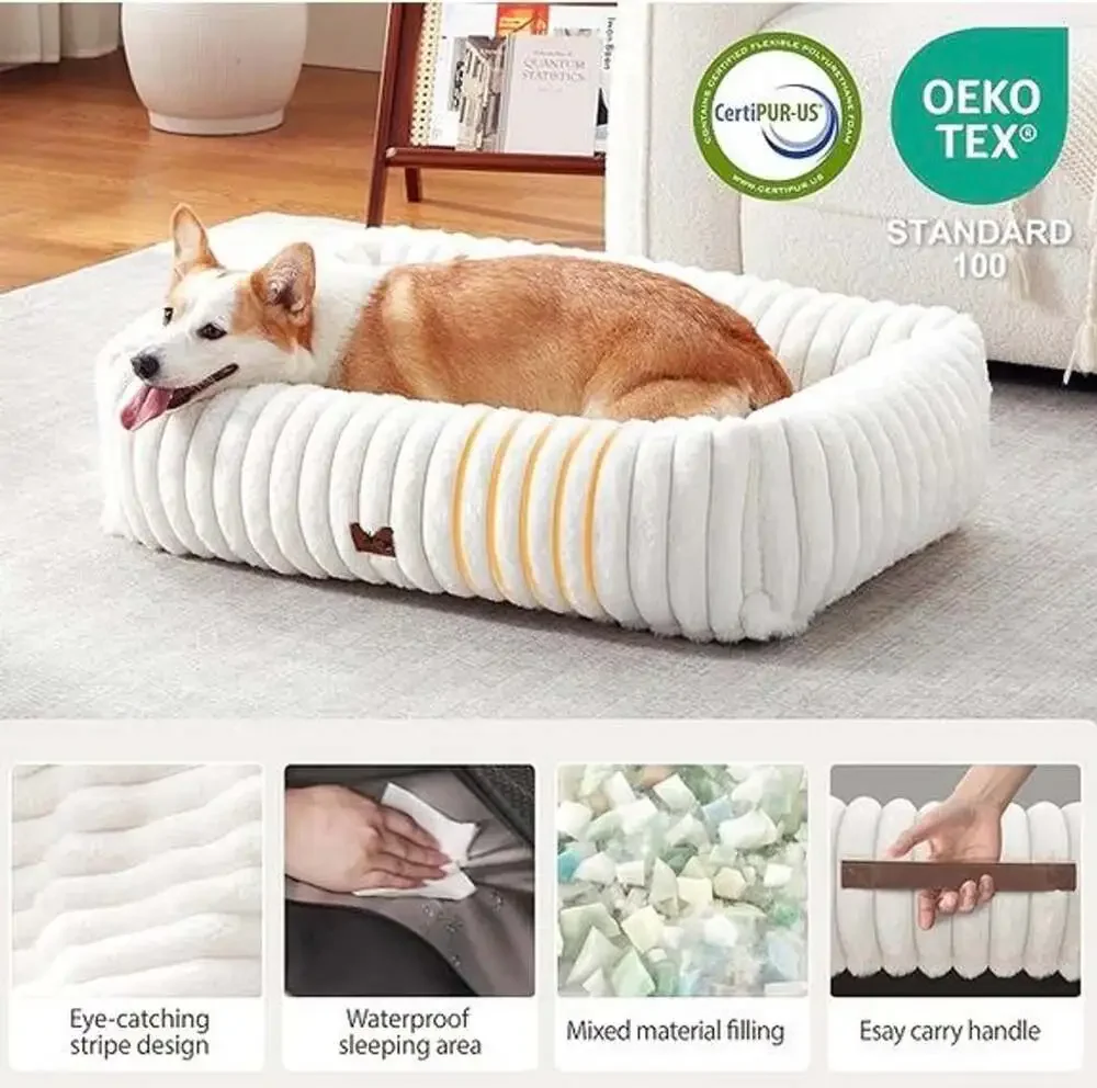 PICK UP ONLY !!! Orthopedic Calming Dog Bed, Plush Memory Foam, Large 35x25x9
